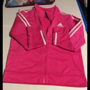 Adidas girls zip up jacket size L 12/14